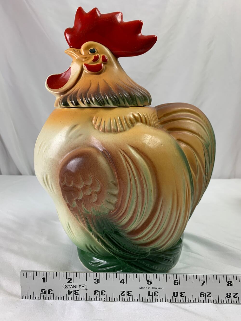 Vintage Sierra Vista California Rooster Cookie Jar 1950s Ceramic Farmhouse